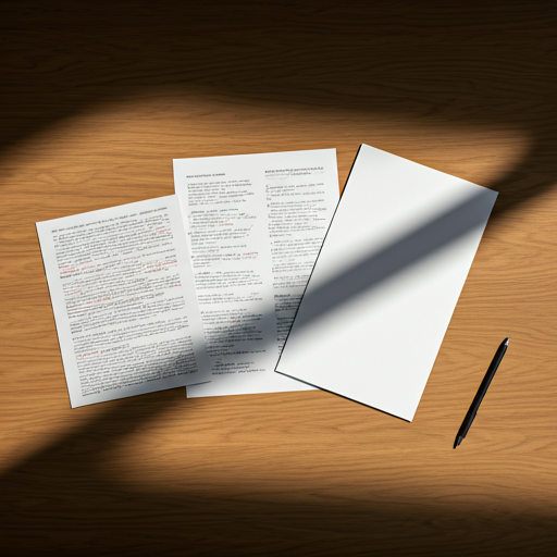 Manuscripts on desk