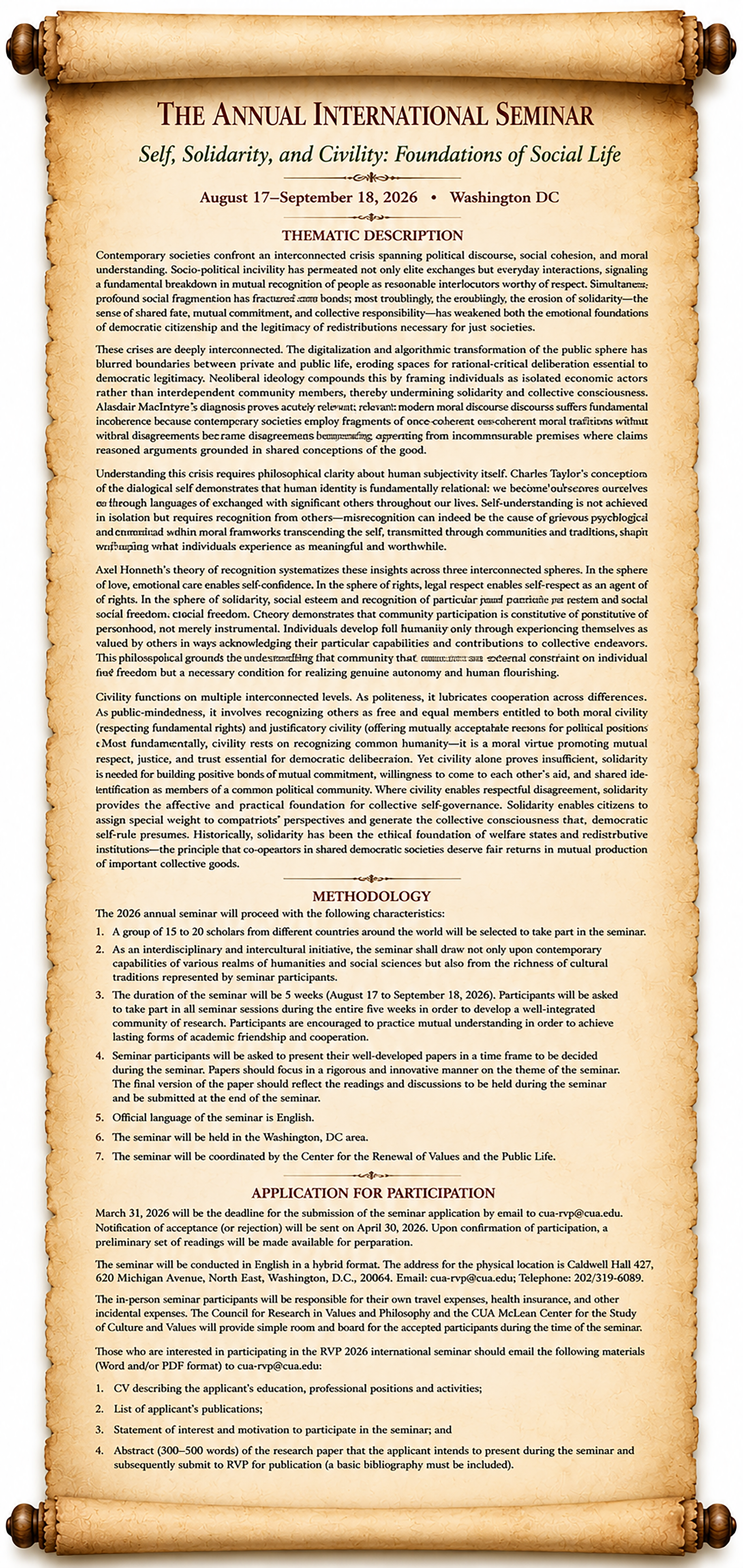 RVP 2026 International Seminar — Program Details